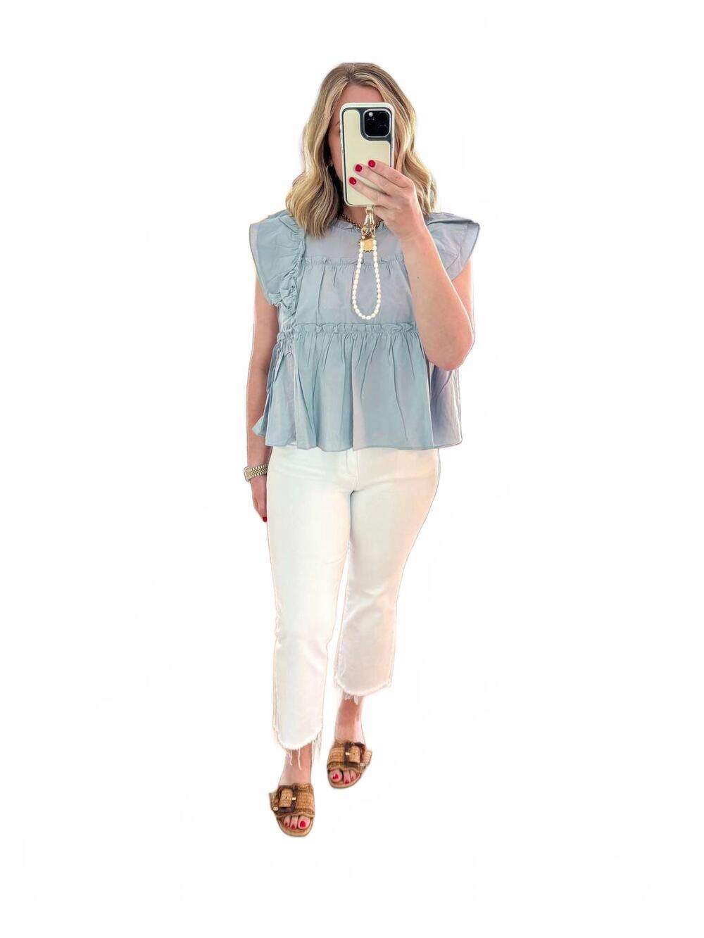 NEW BY TOGETHER women's the delilah top in blue